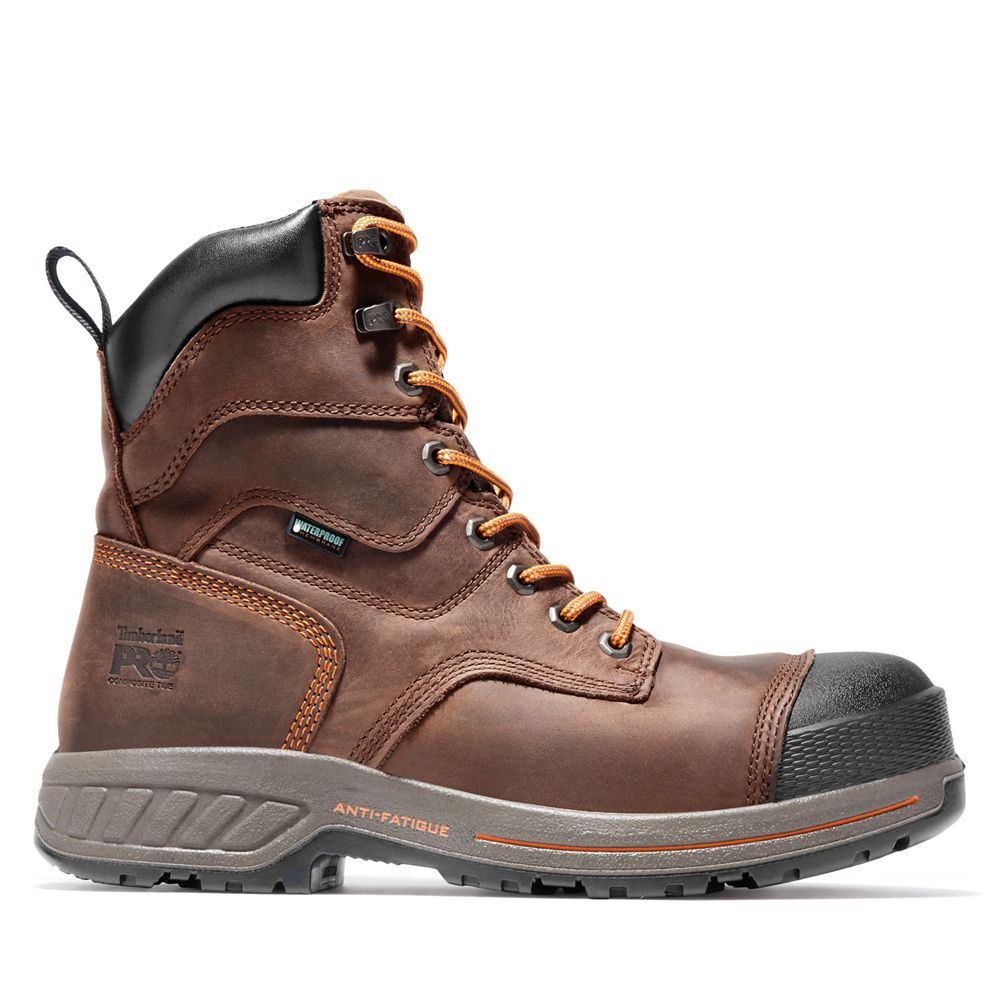 Timberland Mens Work Boots PRO® Endurance HD 8" Comp Toe - Brown/Black - India US7643129